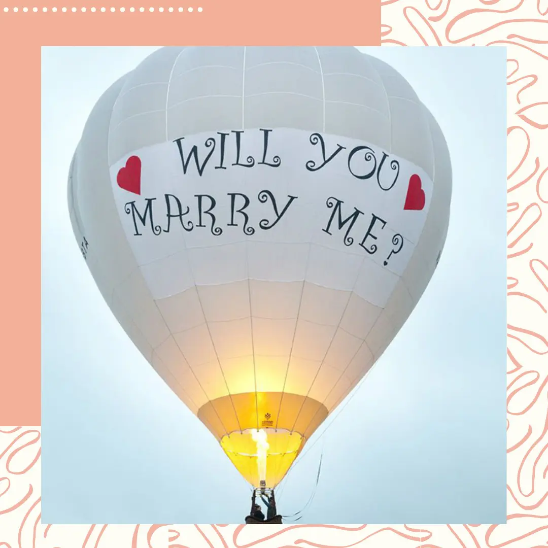 pedido de casamento aventureiro com balão