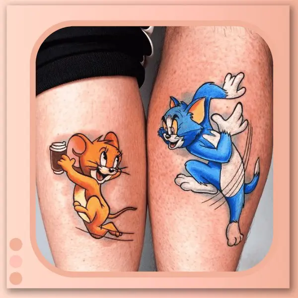 Tatuagem  de Casal do Tom e Jerry