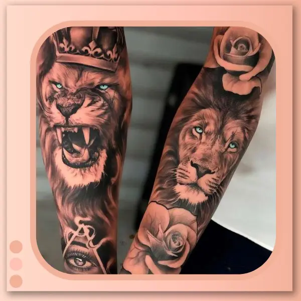 tatuagem de leão e leoa para casal
