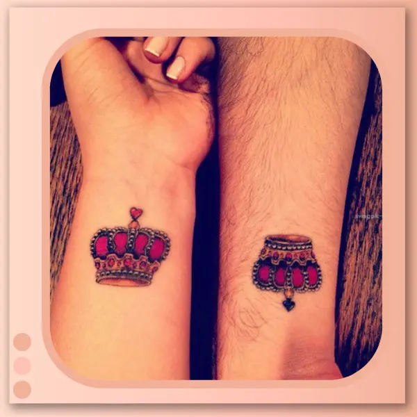 Tatuagem de Coroa para casal 