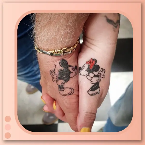 Tatuagem de Casal Minnie e Mickey Disney