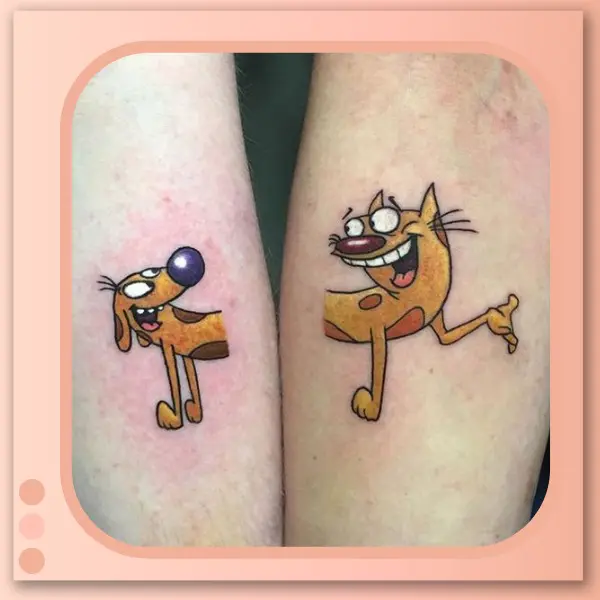 tatuagem do catdog para casal