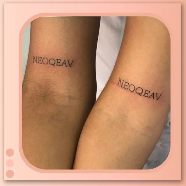 Tatuagem para casal "NEOQEAV"