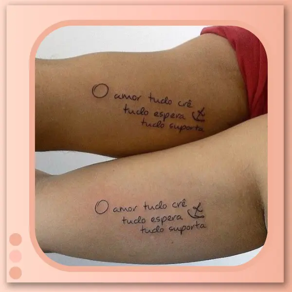tatuagem frase bíblica para casal