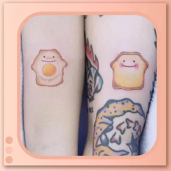 tatuagem pão com ovo