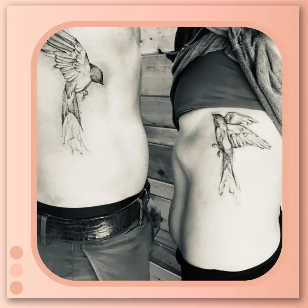 tatuagem para casal pássaros