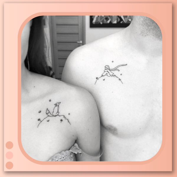 tatuagem casal o pequeno principe