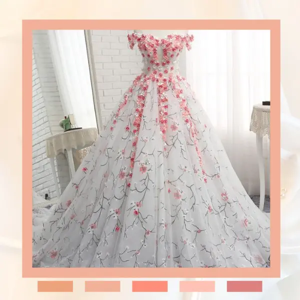 Vestido de Noiva Florido