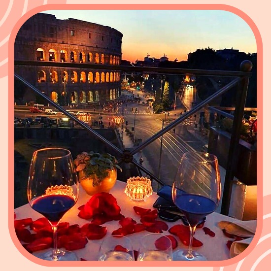 jantar a luz de velas em Roma