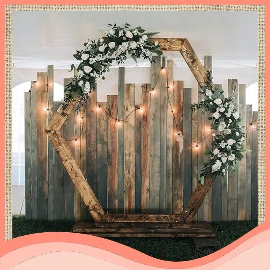 altar de madeira para casamento rústico