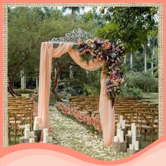 altar para noivos casamento rustico