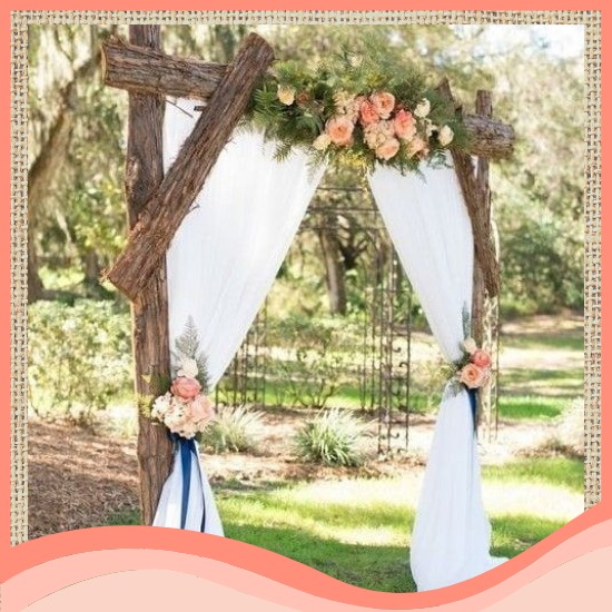 decoracao de casamento rustico em fazenda altar com cortinas