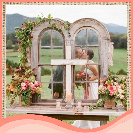 janela de decoração ao ar livre casamento