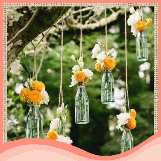 decoração rústica casamento ao ar livre flores