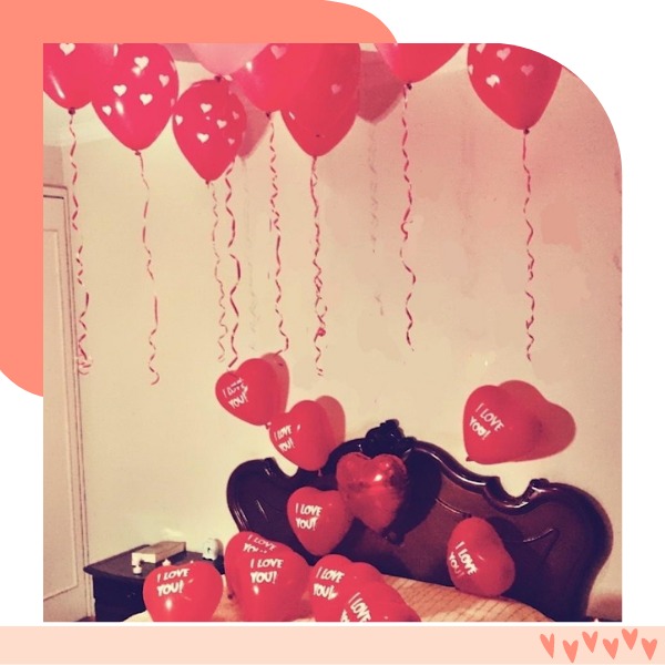 balões decorando surpresa de namorado