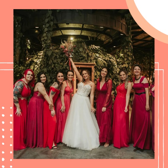 vestidos de madrinhas de casamento na cor vermelha