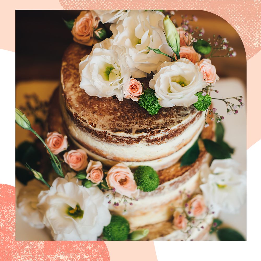 bolo de casamento rústico moderno