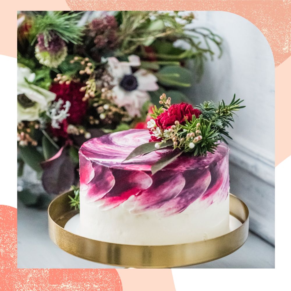 bolo de casamento simples decorado