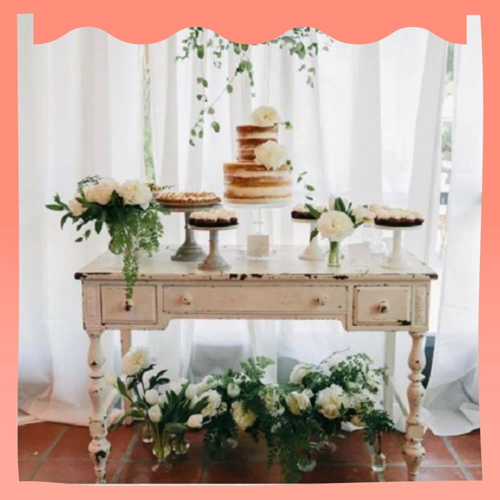 mesa vintage para decorar casamento