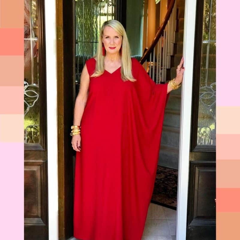 vestido para mãe da noiva vermelho moderno