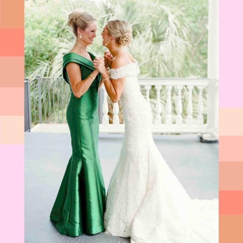 vestido verde brilhante para mãe da noiva