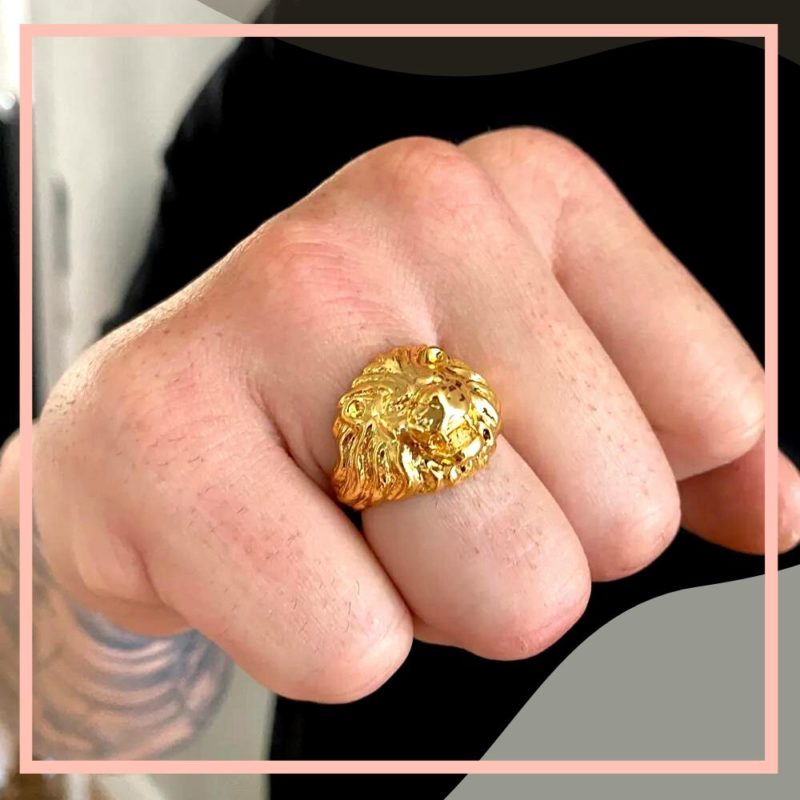 anel de ouro masculino moderno