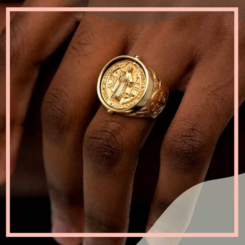 anel de ouro masculino personalizado