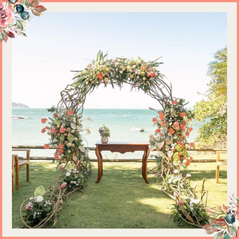 decoração de mini wedding em resort
