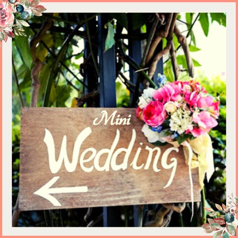 mini wedding placa