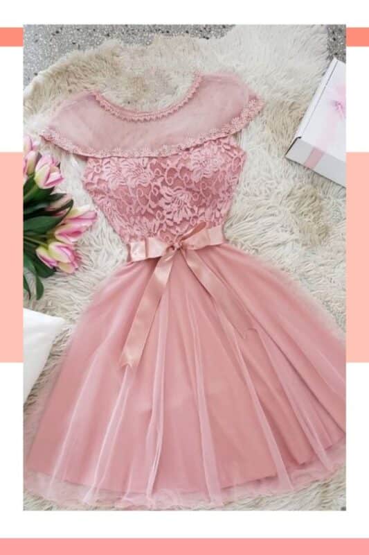 vestido de noiva curto rosa