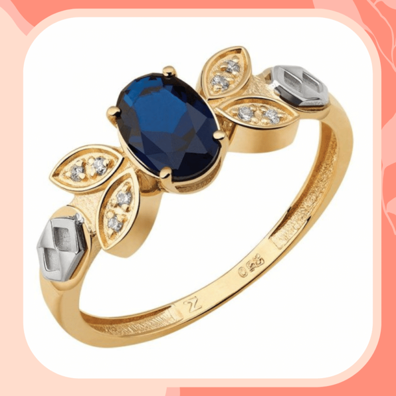 anel de formatura safira azul escuro