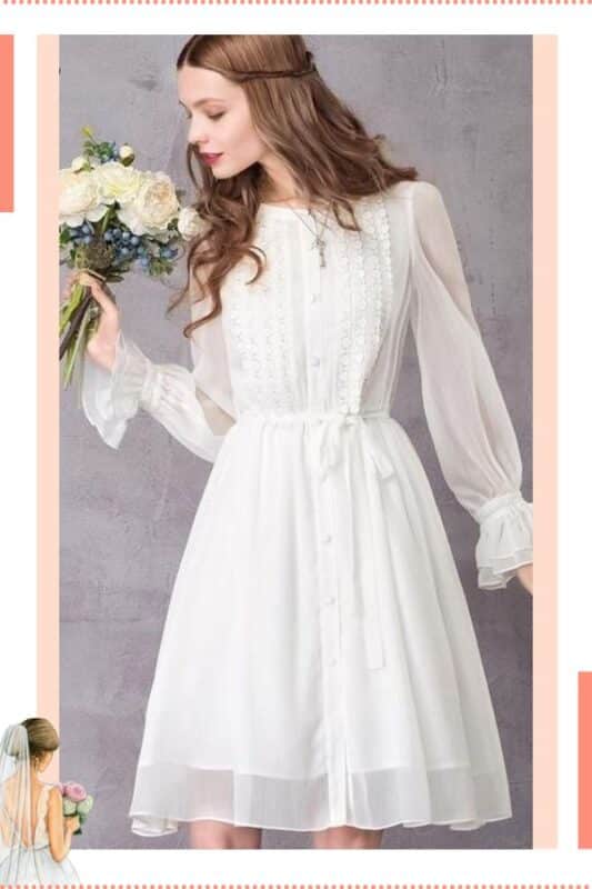 vestido de noiva branco civil