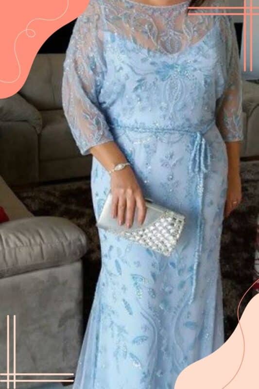 vestido para mãe do noivo azul bebe