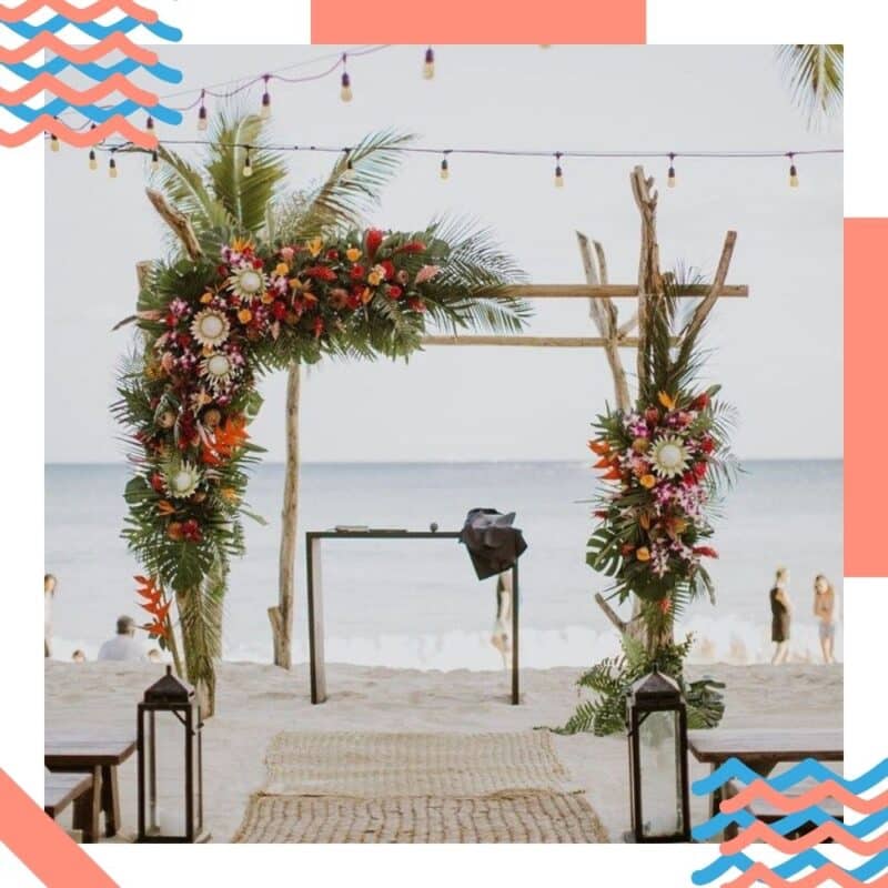 decoração de casamento na praia altar diferente