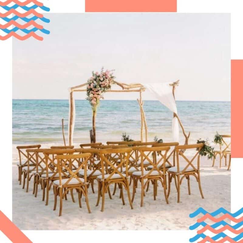 decoração de casamento na praia cadeiras luxo