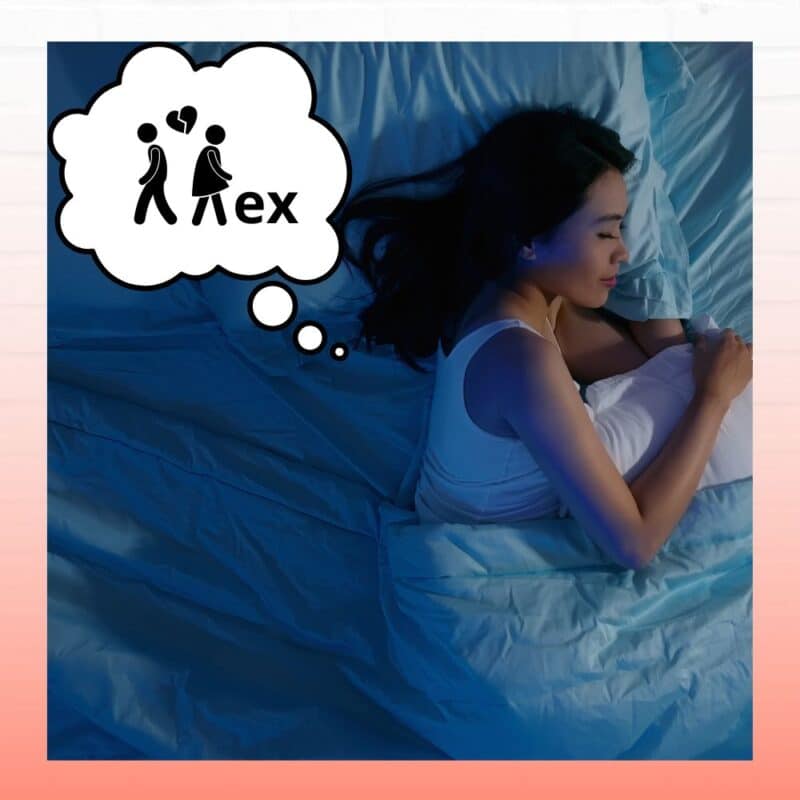 mulher dormindo sonhando com o ex