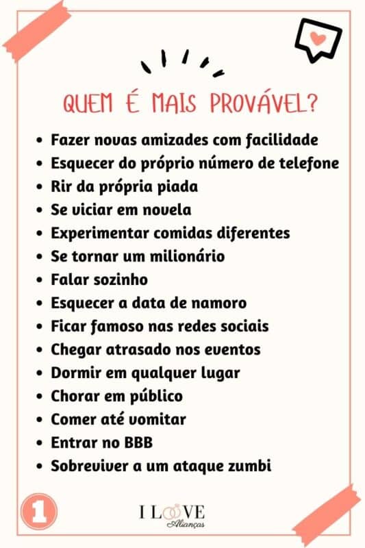 DINÂMICA PARA CASAIS - PERGUNTAS E RESPOSTAS 