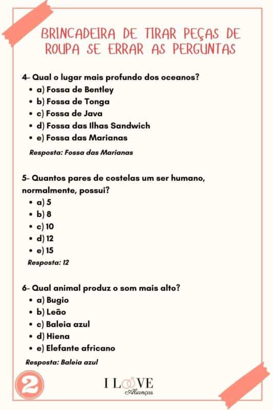 DINÂMICA PARA CASAIS - PERGUNTAS E RESPOSTAS 