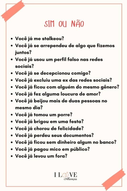 25+ brincadeiras para namorados perfeitas para aproximar! em 2023   Brincadeiras de namorados, Brincadeiras para casais, Perguntas para casais