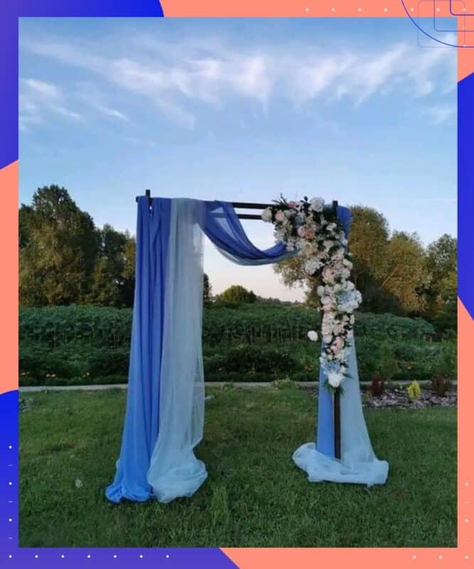 altar azul no campo