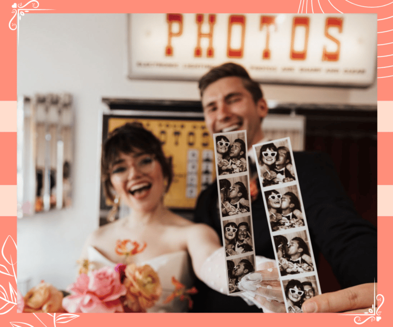 cabine de fotos em casamento