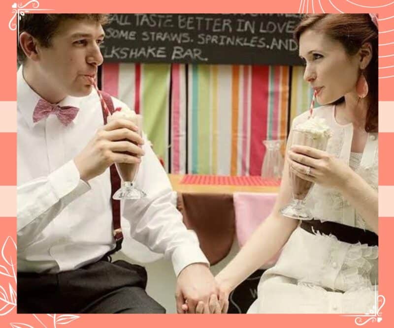 ideias para casamento milkshake
