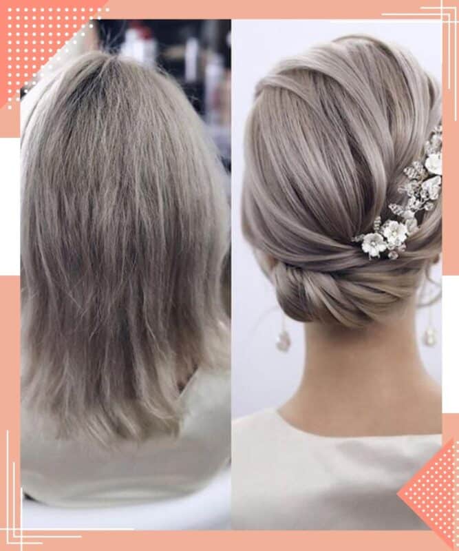 penteado em cabelo curto e grisálio