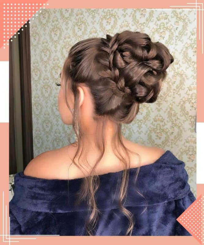 penteado para madrinha de casamento coque alto com trança linda