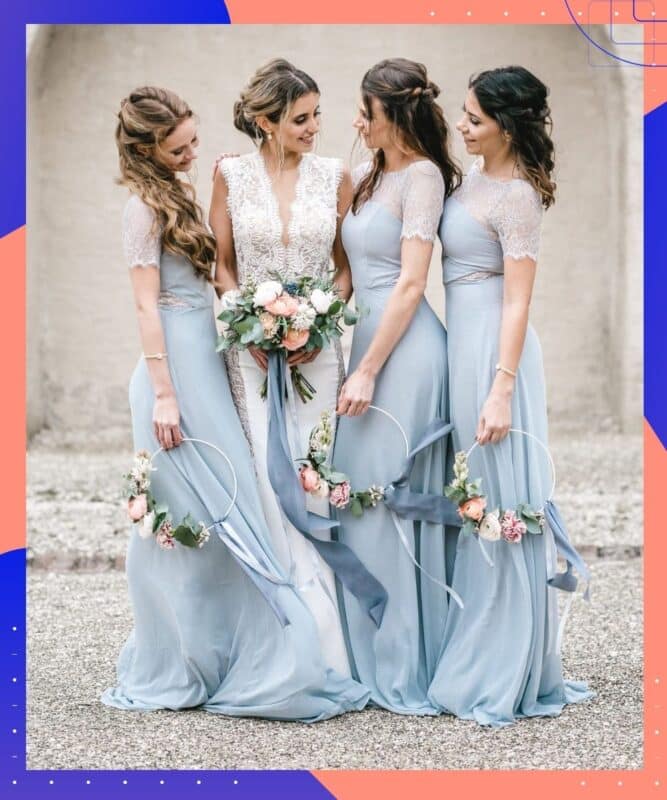 vestido para madrinhas de casamento azul