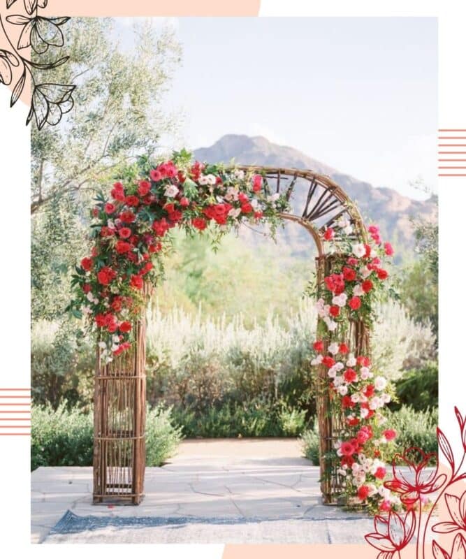 arco com flores para casamento