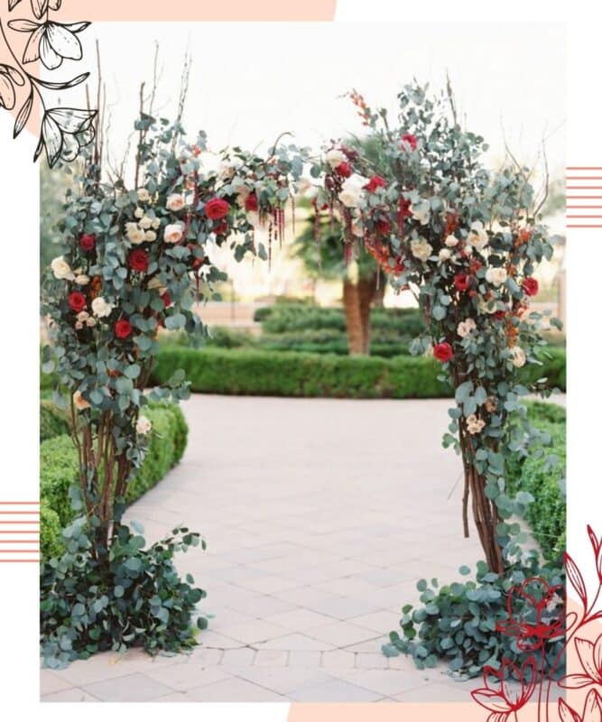 arco de flores entrada do casamento