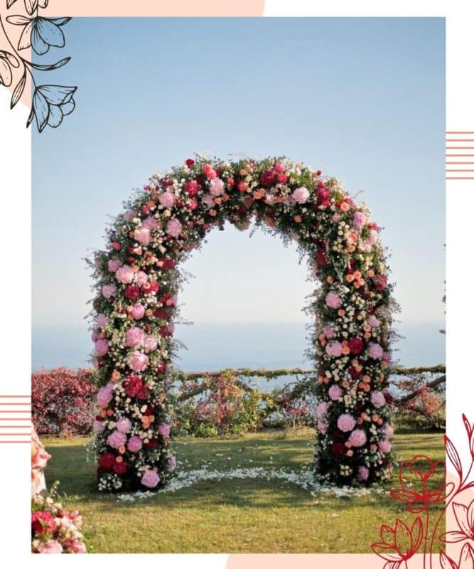 arco de flores para casamento lindo