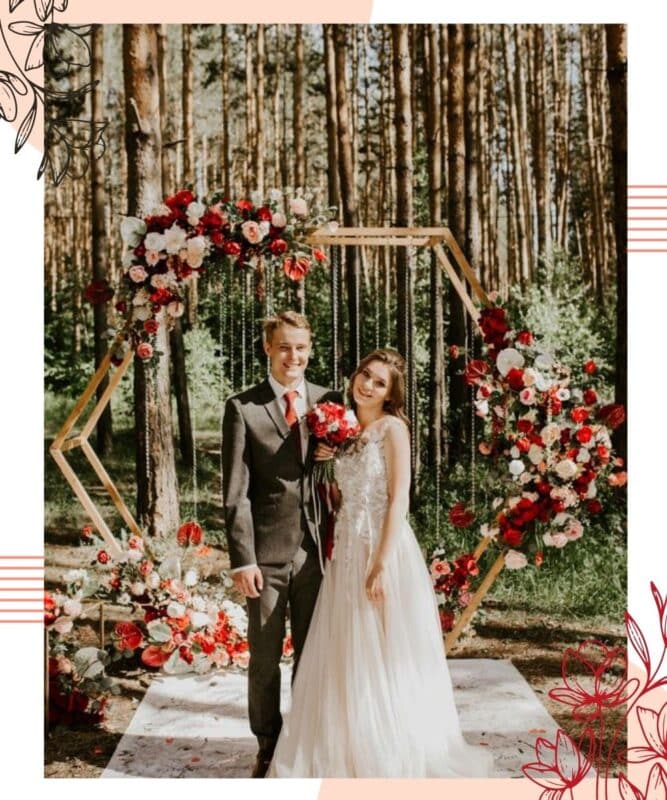 arco de flores para casamento moderno e lindo