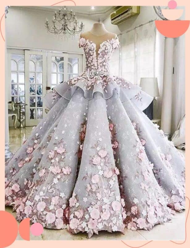 vestido de noiva cinderela colorido